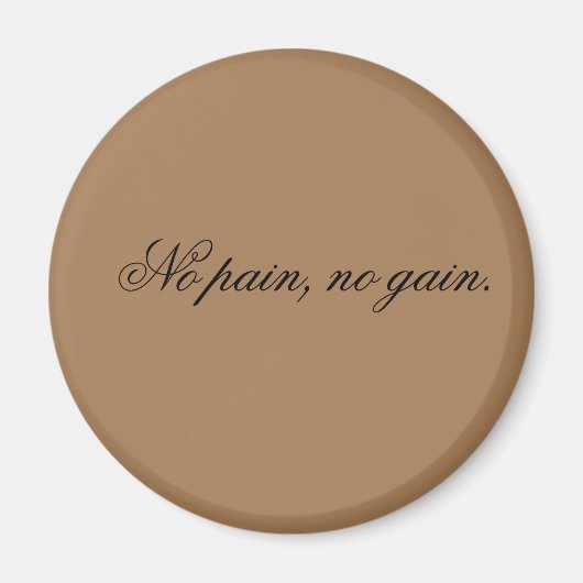 Aangepaste tekst | gym motivatie | en lichtbruin, magneet (Voorkant)