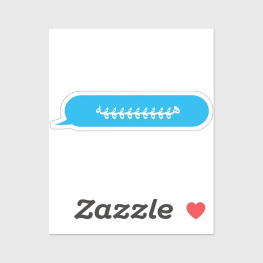 Aangepaste tekst Haha Grappig Arabisch Blauw Tekst Sticker (Vel)