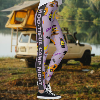 Aangepaste tekst Halloween Boo-tiful Camp Night Leggings