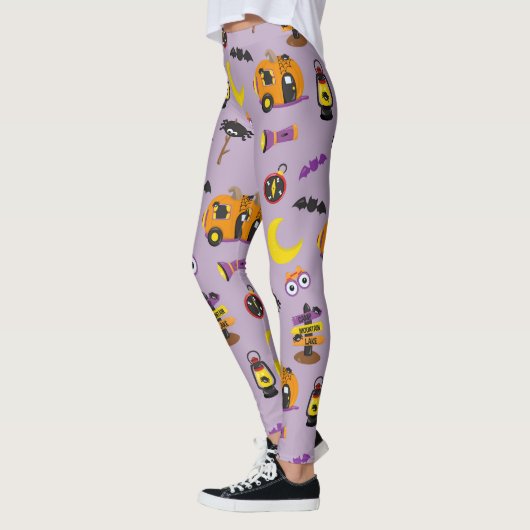 Aangepaste tekst Halloween Boo-tiful Camp Night Leggings (Links)