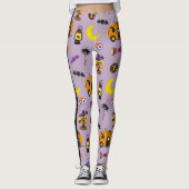 Aangepaste tekst Halloween Boo-tiful Camp Night Leggings (Voorkant)