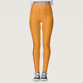 Aangepaste tekst Halloween Oranje pompoen kruiden  Leggings (Voorkant)