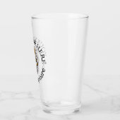 Aangepaste tekst halloween Sugar Skull Beer Glas (Links)