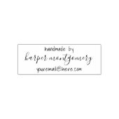 Aangepaste tekst Handgemaakt door + Jouw namen Zelfinktende Stempel (Design)