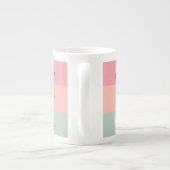 Aangepaste tekst Handgeschreven Script Pink Peach  Porselein Kop (Achterkant)