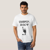 Aangepaste tekst handig Idiot vingerpunt T-shirt (Voorkant volledig)