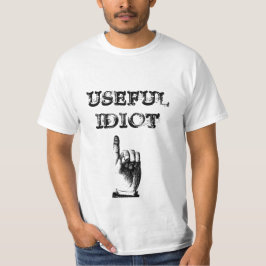Aangepaste tekst handig Idiot vingerpunt T-shirt