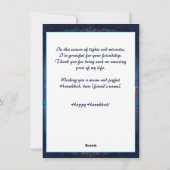 Aangepaste tekst✡️ Hanukkah 🕎 Blijf schijnen, Feestdagenkaart (Achterkant)