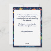 Aangepaste tekst Hanukkah Harmony Feestdagenkaart (Achterkant)