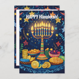 Aangepaste tekst Hanukkah Harmony Feestdagenkaart