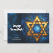 Aangepaste tekst Happy Chanoeka✡️, Davidster Feestdagenkaart (Voorkant)