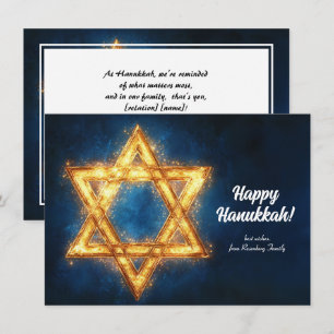 Aangepaste tekst Happy Chanoeka✡️, Davidster Feestdagenkaart