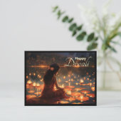 Aangepaste tekst 🤩 Happy Diwali Briefkaart (Staand voorkant)