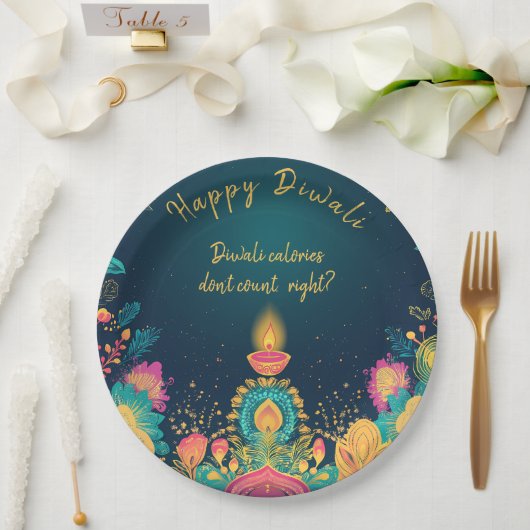 Aangepaste tekst, Happy Diwali Papieren Bordje (Huwelijk)