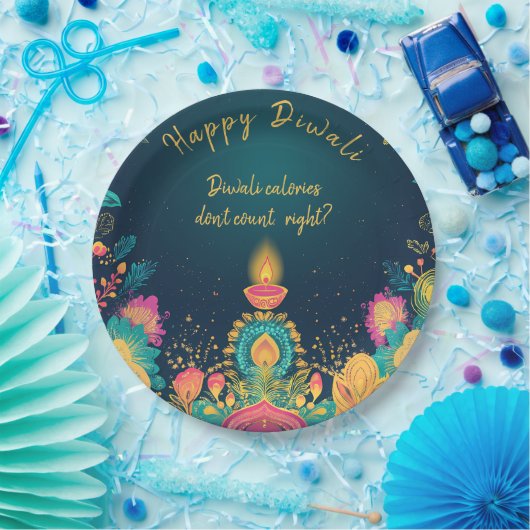 Aangepaste tekst, Happy Diwali Papieren Bordje (Feest)