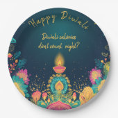 Aangepaste tekst, Happy Diwali Papieren Bordje (Voorkant)