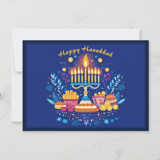 Aangepaste tekst Happy Hanukkah✡️, Feestdagenkaart (Voorkant)