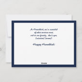 Aangepaste tekst Happy Hanukkah✡️, Feestdagenkaart (Achterkant)
