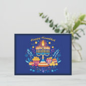 Aangepaste tekst Happy Hanukkah✡️, Feestdagenkaart (Staand voorkant)