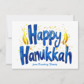 Aangepaste tekst Happy Hanukkah✡️, Feestdagenkaart (Voorkant)