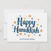 Aangepaste tekst Happy Hanukkah✡️, Feestdagenkaart (Voorkant)
