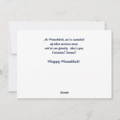 Aangepaste tekst Happy Hanukkah✡️, Feestdagenkaart (Achterkant)
