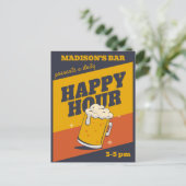 aangepaste tekst happy hour briefkaart (Staand voorkant)