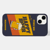 aangepaste tekst happy hour Case-Mate iPhone case (Achterkant (horizontaal))
