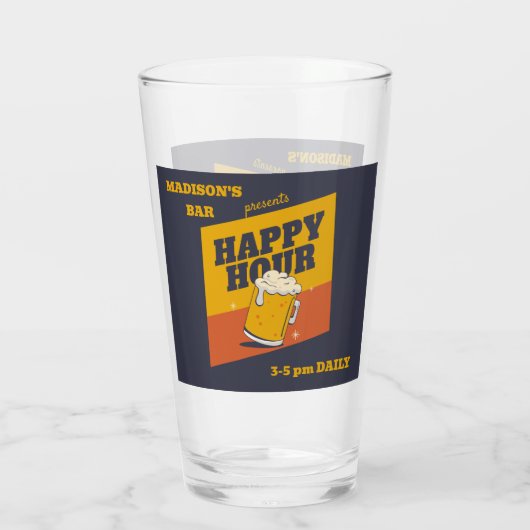 aangepaste tekst happy hour glas (Achterkant)