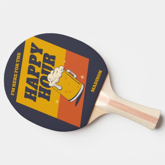 aangepaste tekst happy hour tafeltennisbatje (Zijkant)
