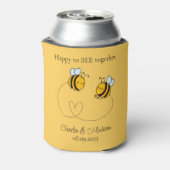 Aangepaste tekst Happy Love Bees Blikjeskoeler (Blikje Achterkant)