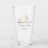 Aangepaste tekst Happy Love Bees Glas (Achterkant)