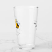 Aangepaste tekst Happy Love Bees Glas (Links)