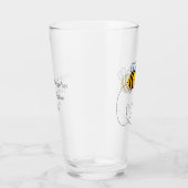 Aangepaste tekst Happy Love Bees Glas (Rechts)