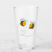 Aangepaste tekst Happy Love Bees Glas (Voorkant)