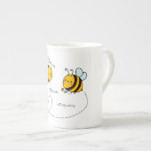 Aangepaste tekst Happy Love Bees Porselein Kop (Voorkant rechts)