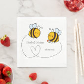 Aangepaste tekst Happy Love Bees Servet (Insitu)
