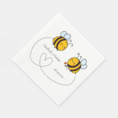 Aangepaste tekst Happy Love Bees Servet (Hoek)