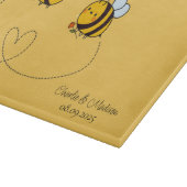 Aangepaste tekst Happy Love Bees Snijplank (Hoek)
