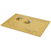 Aangepaste tekst Happy Love Bees Snijplank (Hoek)