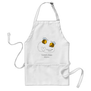 Aangepaste tekst Happy Love Bees Standaard Schort
