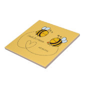 Aangepaste tekst Happy Love Bees Tegeltje (Zijkant)