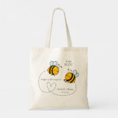 Aangepaste tekst Happy Love Bees Tote Bag (Achterkant)
