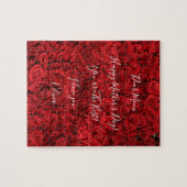 Aangepaste tekst Happy Moederdag Red Roses Romanti Legpuzzel (Horizontaal)