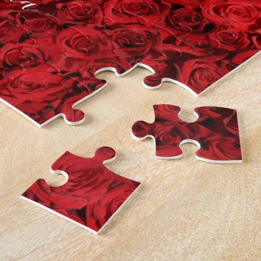 Aangepaste tekst Happy Moederdag Red Roses Romanti Legpuzzel (Zijkant)