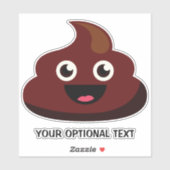 Aangepaste tekst Happy Poop Sticker (Vel)