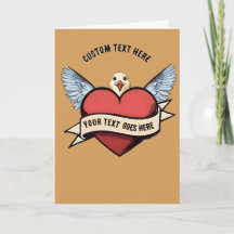 Aangepaste tekst | Hart Grappige Zeemeeuw Tattoo