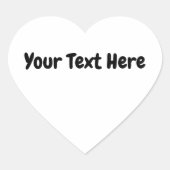 Aangepaste tekst hart sticker (Voorkant)