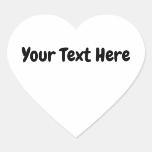 Aangepaste tekst hart sticker