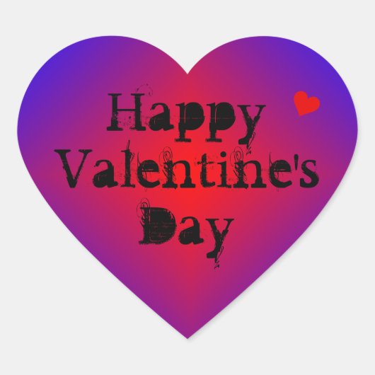 Aangepaste tekst hart Stickers (Voorkant)